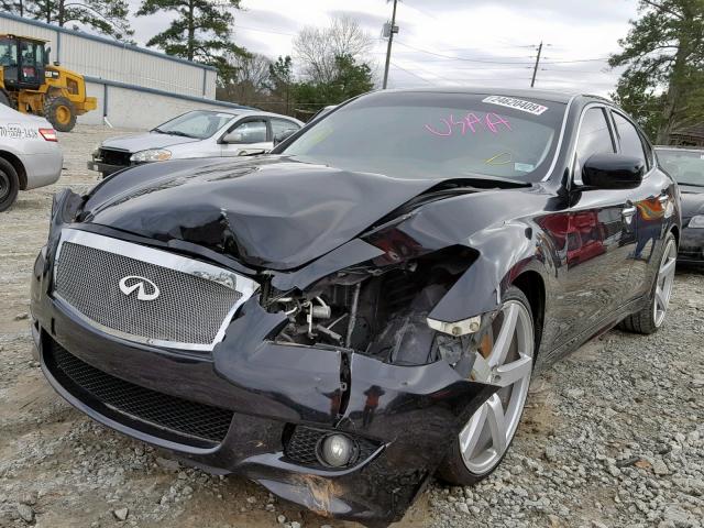 JN1AY1AP2BM520584 - 2011 INFINITI M56 BLACK photo 2