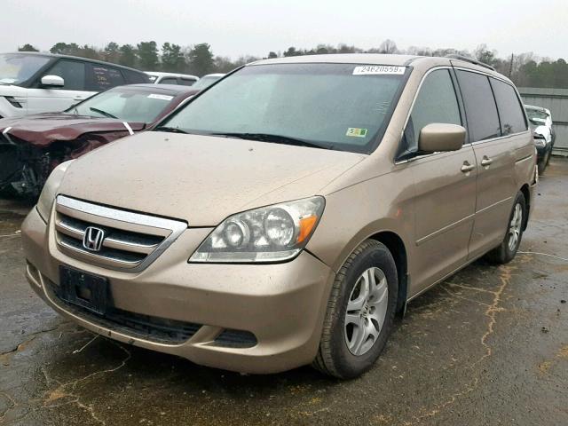 5FNRL38426B429609 - 2006 HONDA ODYSSEY EX GOLD photo 2