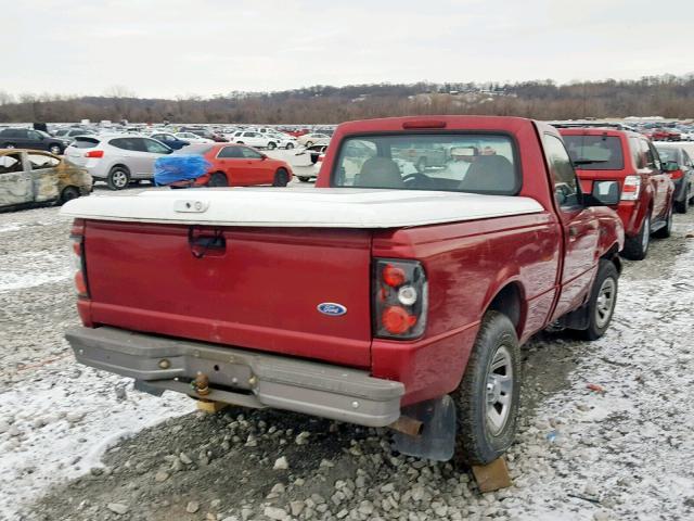 1FTCR10A3TUC98784 - 1996 FORD RANGER BURGUNDY photo 4