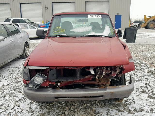 1FTCR10A3TUC98784 - 1996 FORD RANGER BURGUNDY photo 7