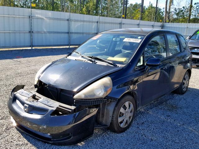 JHMGD38407S012495 - 2007 HONDA FIT BLACK photo 2