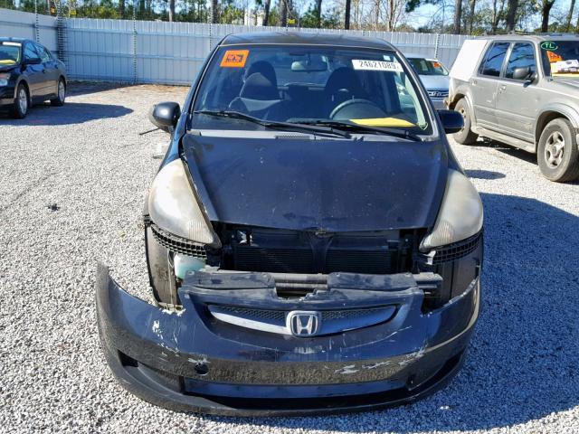 JHMGD38407S012495 - 2007 HONDA FIT BLACK photo 9