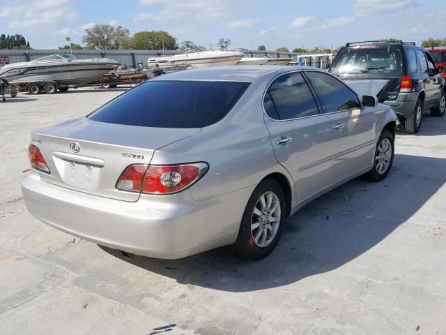 JTHBF30G220073250 - 2002 LEXUS ES 300 SILVER photo 4