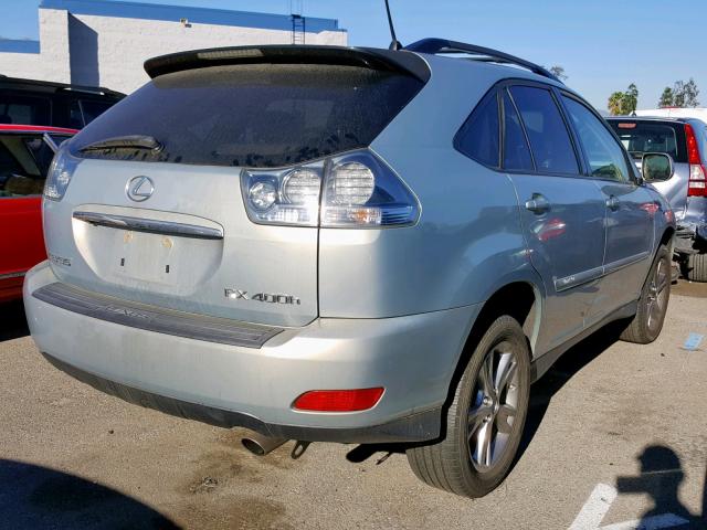 JTJHW31UX72022491 - 2007 LEXUS RX 400H BLUE photo 4