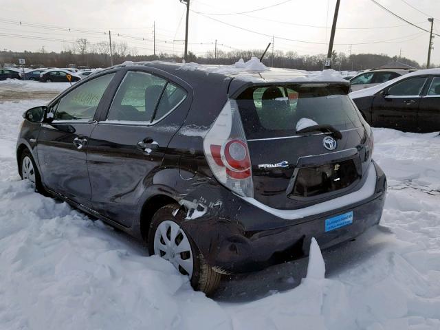 JTDKDTB33D1528878 - 2013 TOYOTA PRIUS C BLACK photo 3