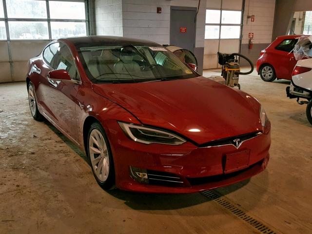 5YJSA1E22HF202647 - 2017 TESLA MODEL S RED photo 1