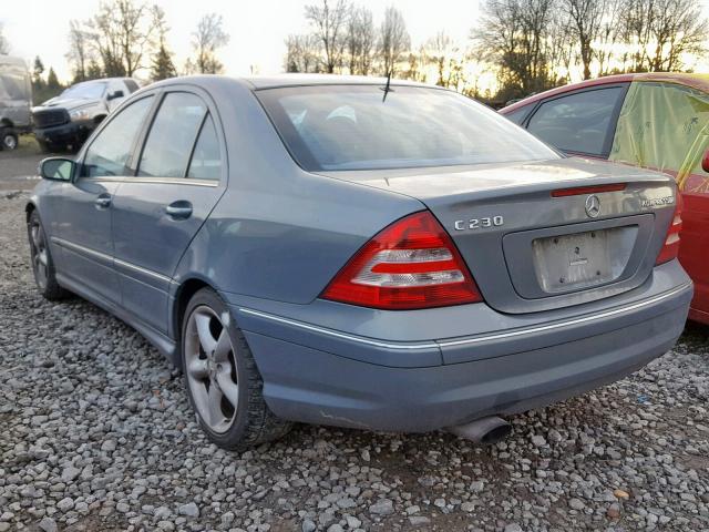 WDBRF40J45F606359 - 2005 MERCEDES-BENZ C 230K SPO SILVER photo 3