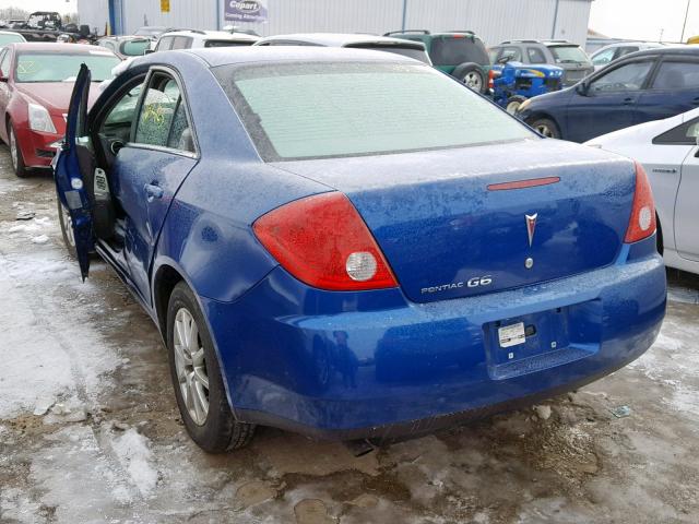 1G2ZF58B374210060 - 2007 PONTIAC G6 VALUE L BLUE photo 3