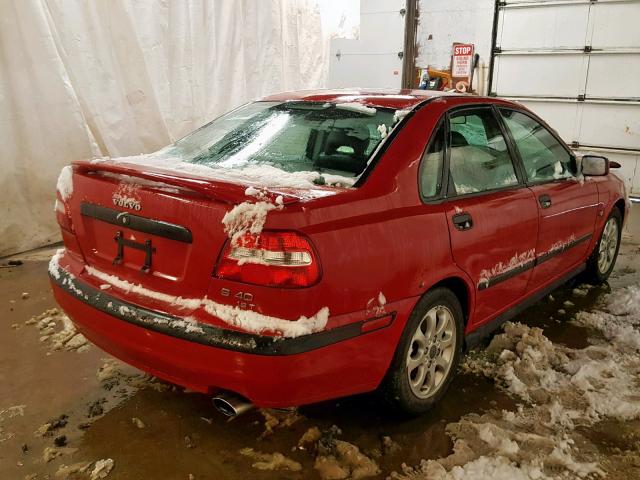 YV1VS29591F723204 - 2001 VOLVO S40 1.9T RED photo 4