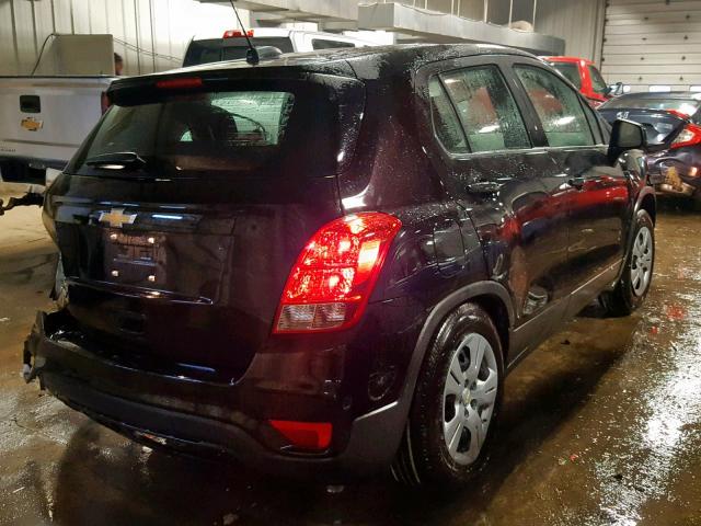 3GNCJKSB6KL139597 - 2019 CHEVROLET TRAX LS BLACK photo 4