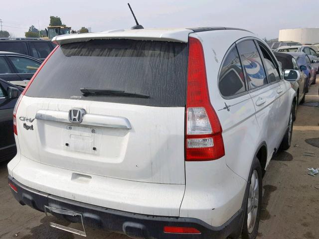 JHLRE48748C041763 - 2008 HONDA CR-V EXL WHITE photo 4