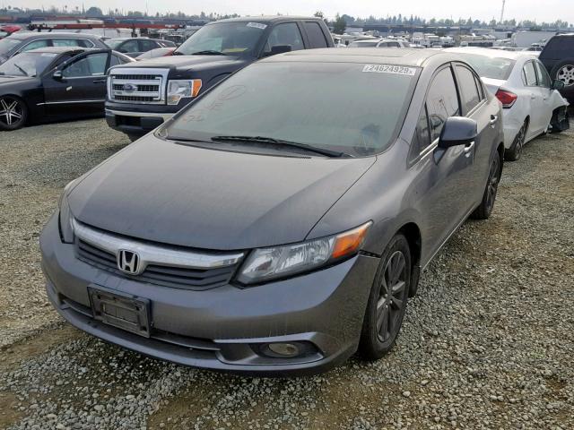 2HGFB2F81CH313511 - 2012 HONDA CIVIC EX GREEN photo 2