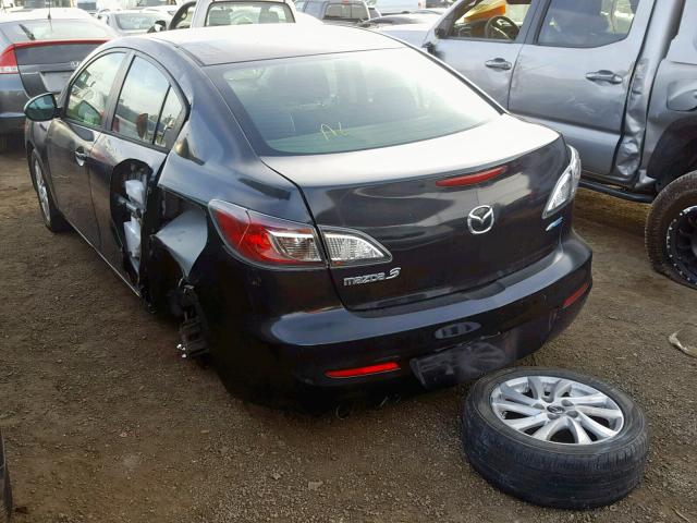 JM1BL1VP1D1792459 - 2013 MAZDA 3 I BLACK photo 3