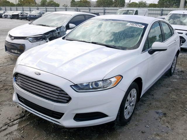 3FA6P0G72ER322368 - 2014 FORD FUSION S WHITE photo 2