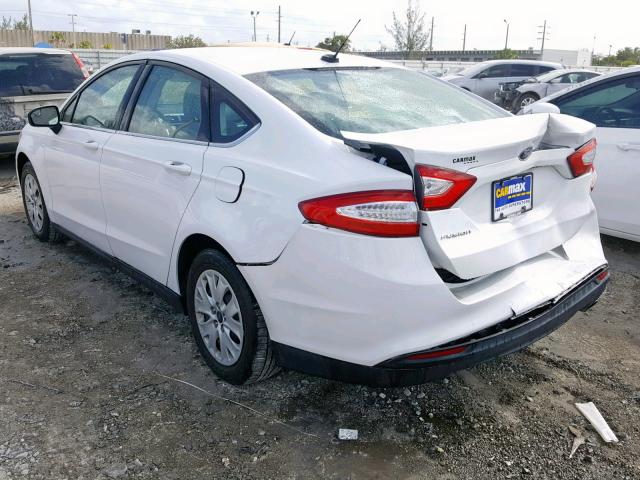 3FA6P0G72ER322368 - 2014 FORD FUSION S WHITE photo 3