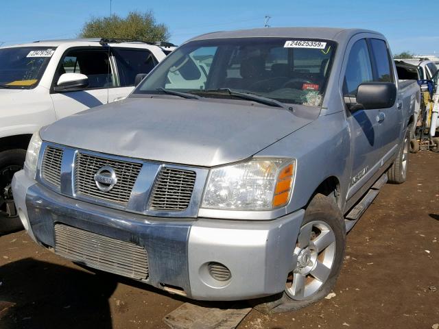 1N6AA07A36N538538 - 2006 NISSAN TITAN XE SILVER photo 2