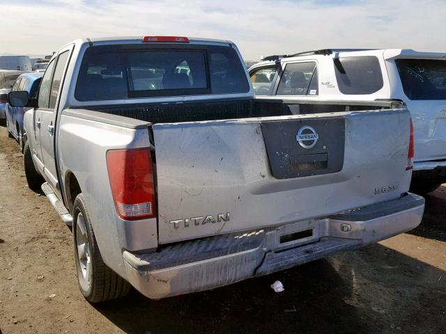 1N6AA07A36N538538 - 2006 NISSAN TITAN XE SILVER photo 3