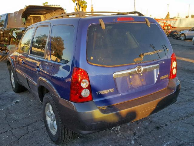 4F2CZ96155KM40153 - 2005 MAZDA TRIBUTE S BLUE photo 3