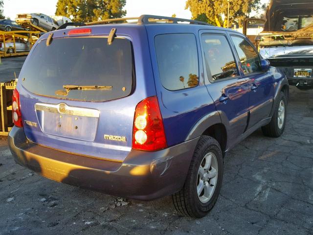 4F2CZ96155KM40153 - 2005 MAZDA TRIBUTE S BLUE photo 4