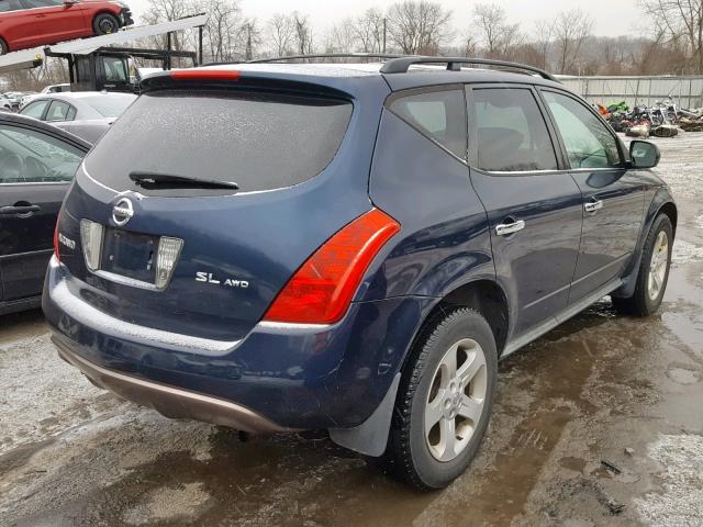 JN8AZ08WX5W441694 - 2005 NISSAN MURANO SL 蓝色 照片 4
