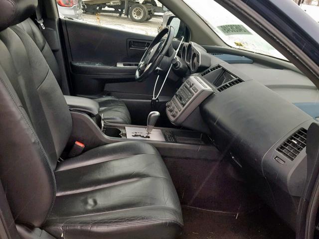 JN8AZ08WX5W441694 - 2005 NISSAN MURANO SL 蓝色 照片 5