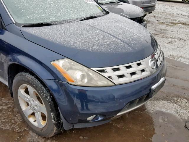 JN8AZ08WX5W441694 - 2005 NISSAN MURANO SL 蓝色 照片 9