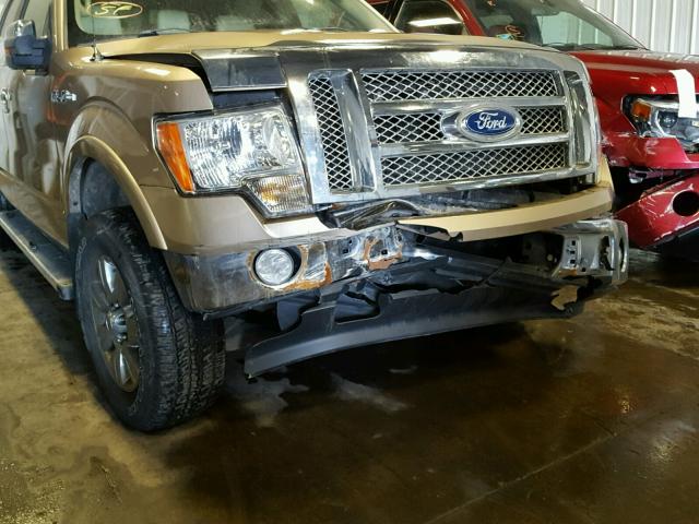 1FTFW1EF3BKE09662 - 2011 FORD F150 SUPER GOLD photo 10