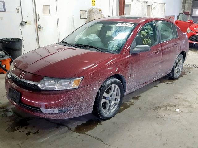 1G8AL52FX4Z133242 - 2004 SATURN ION LEVEL BURGUNDY photo 2