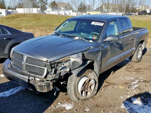 1D7HW48N76S654103 - 2006 DODGE DAKOTA QUA GRAY photo 2