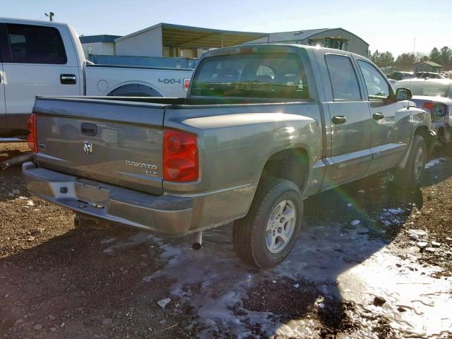 1D7HW48N76S654103 - 2006 DODGE DAKOTA QUA GRAY photo 4