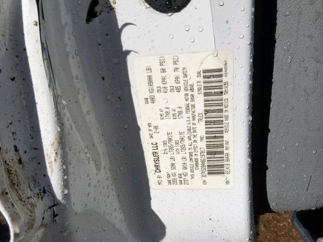 3D7KS28AX8G197817 - 2008 DODGE RAM 2500 S თეთრი ფოტო 10