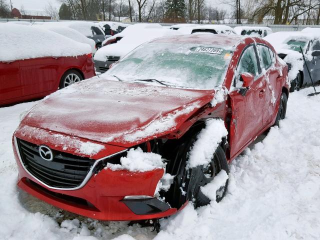 JM1BM1L77E1179554 - 2014 MAZDA 3 TOURING RED photo 2