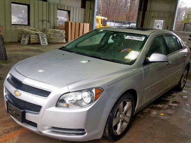 1G1ZC5EUXCF302431 - 2012 CHEVROLET MALIBU 1LT SILVER photo 2
