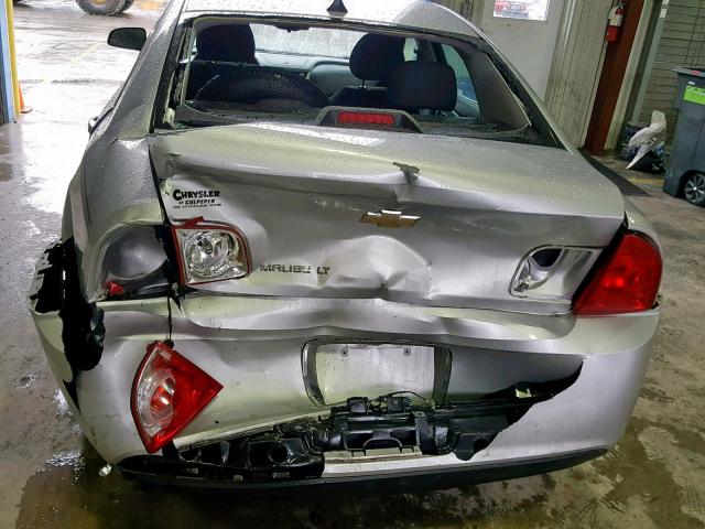 1G1ZC5EUXCF302431 - 2012 CHEVROLET MALIBU 1LT SILVER photo 9