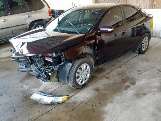 KNAFU4A2XA5848409 - 2010 KIA FORTE EX BROWN photo 2