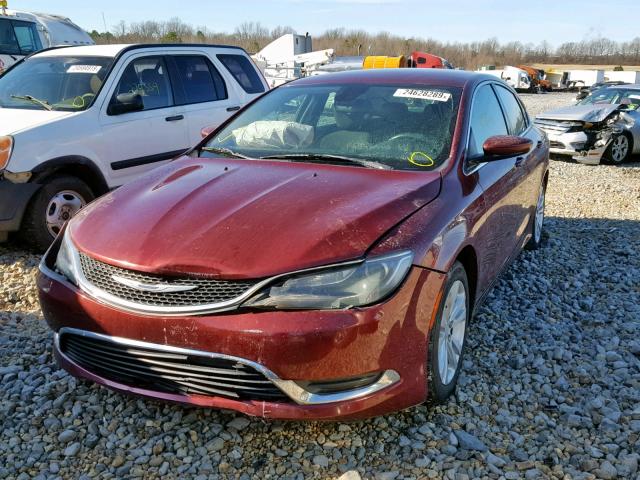 1C3CCCABXFN595686 - 2015 CHRYSLER 200 LIMITE MAROON photo 2