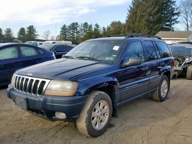 1J4GW48S81C508821 - 2001 JEEP GRAND CHER BLUE photo 2