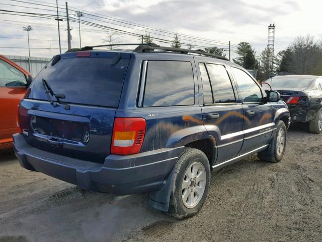 1J4GW48S81C508821 - 2001 JEEP GRAND CHER BLUE photo 4