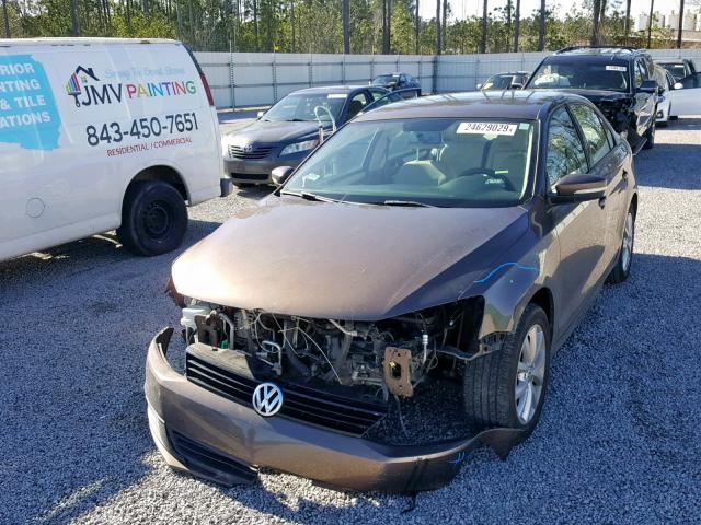 3VWBX7AJ8BM108366 - 2011 VOLKSWAGEN JETTA SE BROWN photo 2