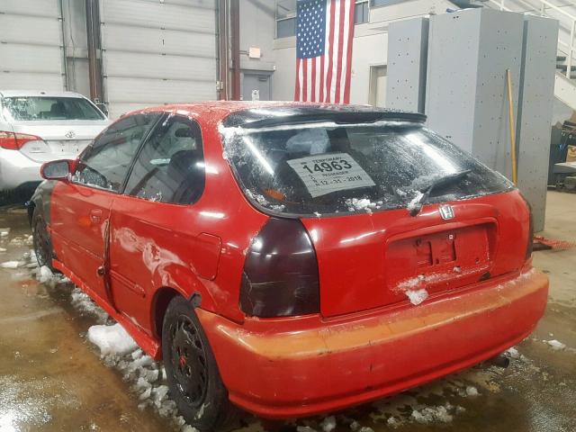 2HGEJ6447TH115618 - 1996 HONDA CIVIC DX RED photo 3