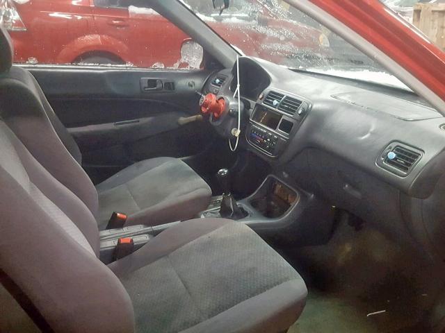 2HGEJ6447TH115618 - 1996 HONDA CIVIC DX RED photo 5