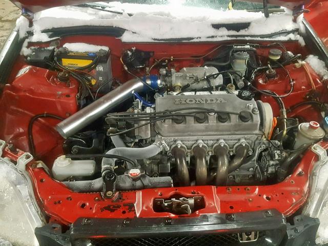 2HGEJ6447TH115618 - 1996 HONDA CIVIC DX RED photo 7