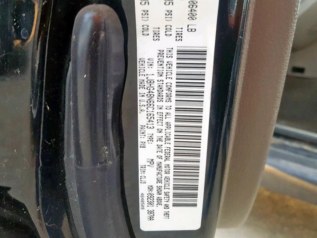 1J8HG48N66C165413 - 2006 JEEP COMMANDER BLACK photo 10