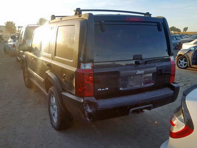 1J8HG48N66C165413 - 2006 JEEP COMMANDER BLACK photo 3
