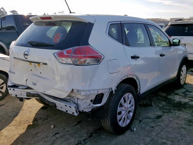 KNMAT2MT6GP655616 - 2016 NISSAN ROGUE S WHITE photo 4