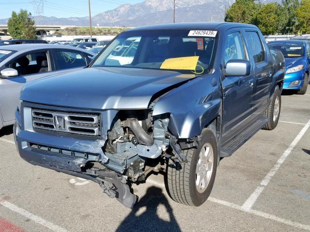 2HJYK16478H507199 - 2008 HONDA RIDGELINE BLUE photo 2