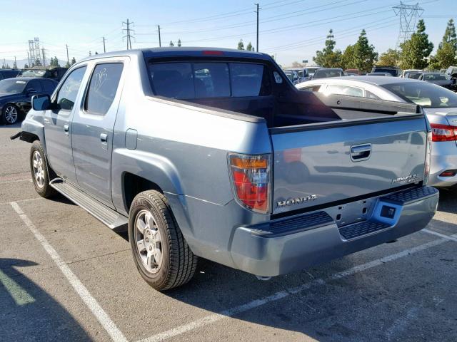 2HJYK16478H507199 - 2008 HONDA RIDGELINE BLUE photo 3