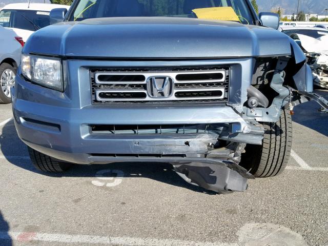 2HJYK16478H507199 - 2008 HONDA RIDGELINE BLUE photo 9