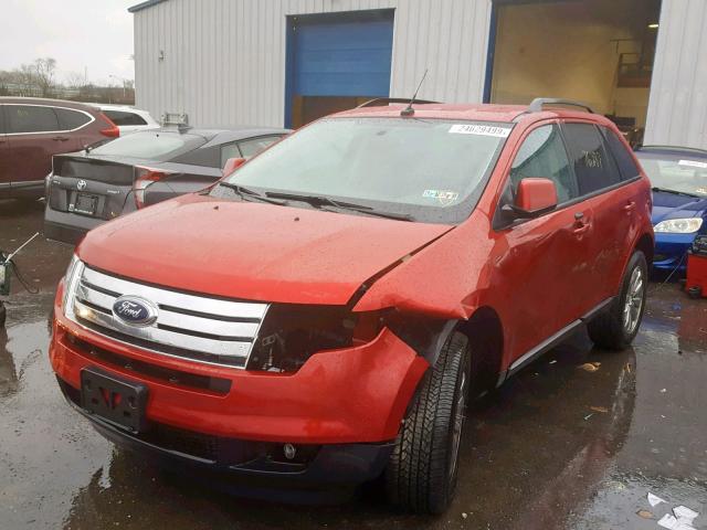 2FMDK4JC6ABA95882 - 2010 FORD EDGE SEL RED photo 2