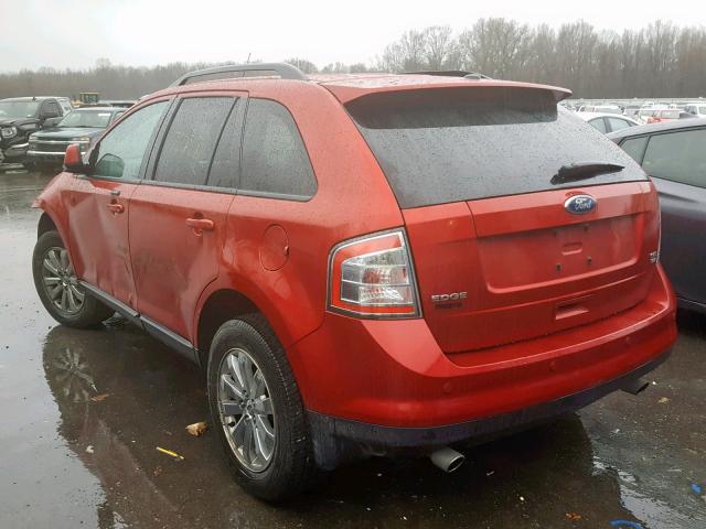 2FMDK4JC6ABA95882 - 2010 FORD EDGE SEL RED photo 3